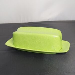 Vibrant Branchell Melmac Lime Green Butter Dish